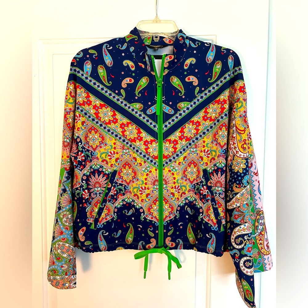 Johnny Was active wear zip front jacket